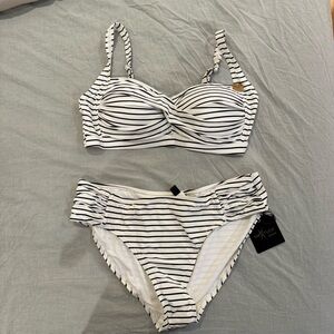 NipTuckSwim- Striped Bikini Tank 2-Piece Set